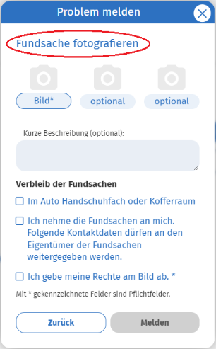 Fundsache melden