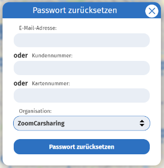 Passwort zurücksetzen