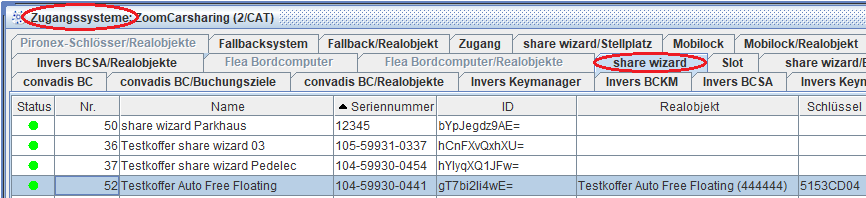 Zugangssysteme > share wizard